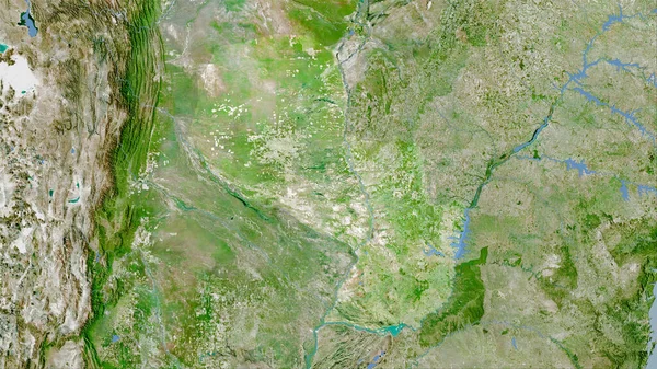 Paraguayská Oblast Satelitu Mapa Stereografické Projekci Hrubé Složení Rastrových Vrstev — Stock fotografie