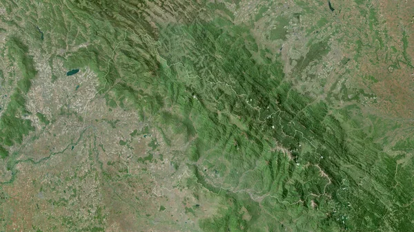 Transcarpathia Region Ukraine Satellite Imagery Shape Outlined Its Country Area — Stock Photo, Image