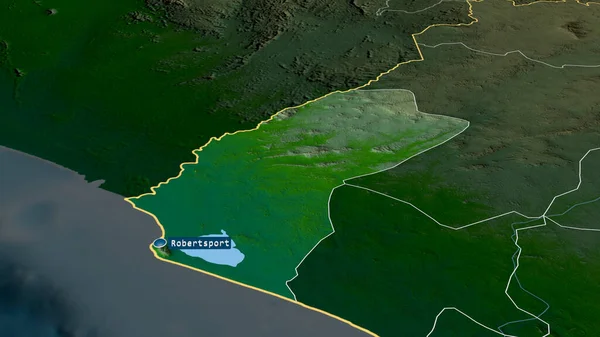 Grand Cape Mount Grafschaft Liberia Vergrößert Und Mit Kapital Hervorgehoben — Stockfoto