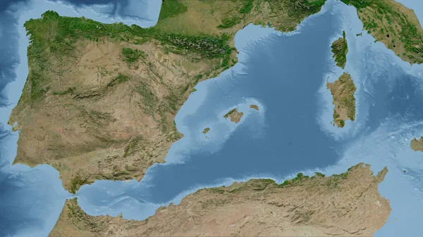 Spagna Prospettiva Ravvicinata Del Paese Nessun Contorno Immagini Satellitari — Foto Stock