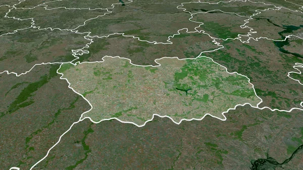 Penza Région Russie Zoomé Mis Évidence Imagerie Satellite Rendu — Photo