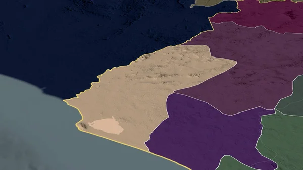 Гранд Кейп Маунт Округ Либерии Увеличенный Выделенный Цветная Карта Административного — стоковое фото