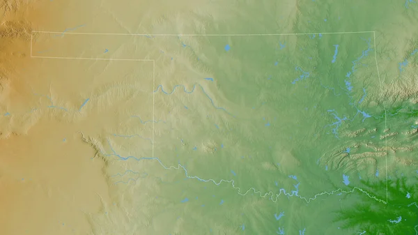 오클라호마 미국의 셰이더 데이터에 호수와 포함되어 있습니다 셰이프는 지역에 약술하였다 — 스톡 사진