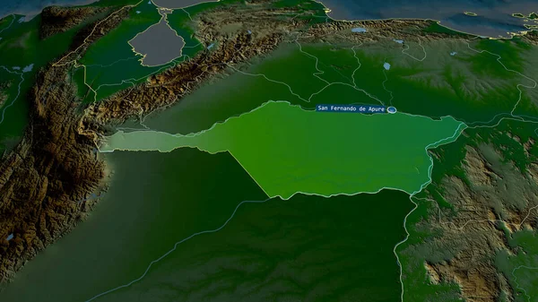 Apure Estado Venezuela Acercó Destacó Con Capital Características Principales Del — Foto de Stock