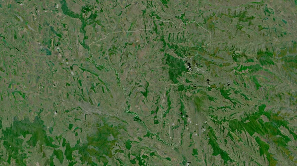 モルドバのウンゲニ県 衛星画像 形状は その国の領域に対して概説 3Dレンダリング — ストック写真