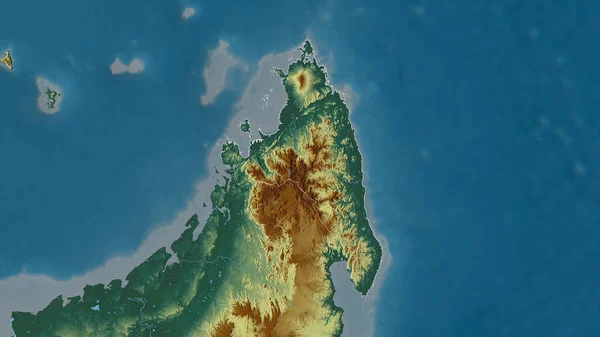 Antsiranana Den Autonoma Provinsen Madagaskar Färgad Lättnad Med Sjöar Och — Stockfoto