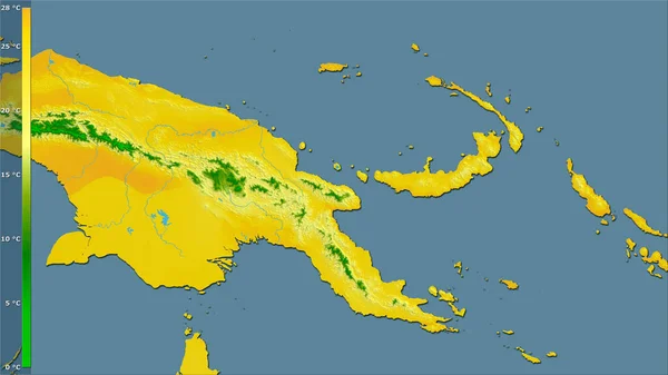 Temperatura Media Del Quarto Più Caldo All Interno Della Papua — Foto Stock