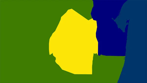 Zona Suazilandia Mapa Divisiones Administrativas Proyección Estereográfica Composición Bruta Las —  Fotos de Stock