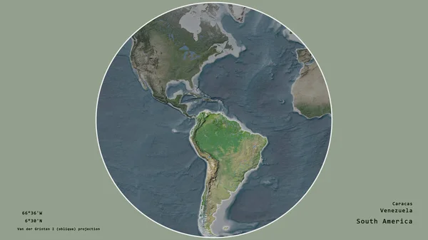 Oblast Venezuely Soustředila Kruhu Který Obklopoval Její Kontinent Odumřelém Pozadí — Stock fotografie