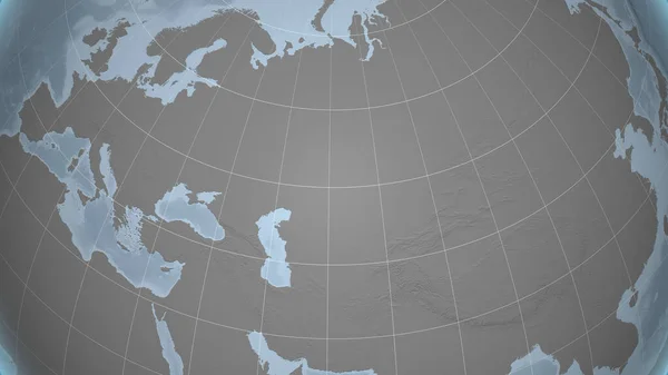 Kazakstan Grannskap Avlägset Perspektiv Utan Konturer Karta Över Gråskalehöjder — Stockfoto