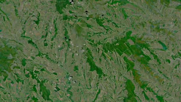 Nisporeni District Moldova Satellite Imagery Shape Outlined Its Country Area — Stock Photo, Image