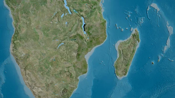 Мозамбік Збільшений Прилеглий Супутникові Знімки Візуалізація — стокове фото