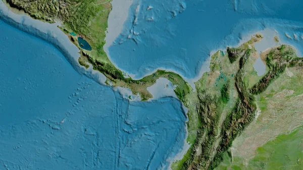 Panama Zoomde Buurt Satellietbeelden Weergave — Stockfoto