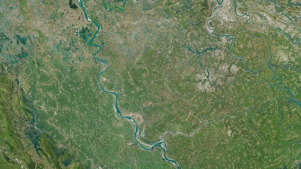 Hung Yen Provincie Vietnam Satelitní Snímky Tvar Rýsoval Jeho Venkovské — Stock fotografie