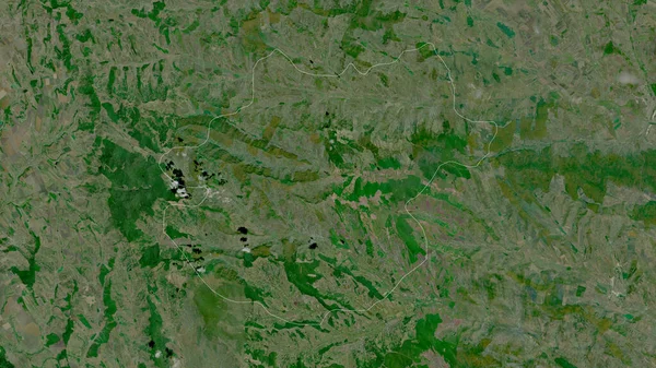 Calarasi Distriktet Moldavien Satellitbilder Form Som Skisseras Mot Dess Landområde — Stockfoto