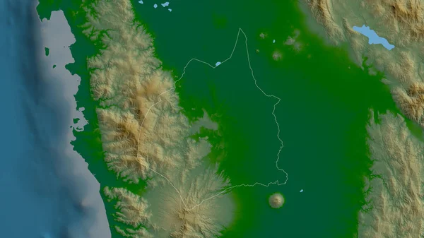 フィリピンのタラック州 湖や川と色シェーダーデータ 形状は その国の領域に対して概説 3Dレンダリング — ストック写真