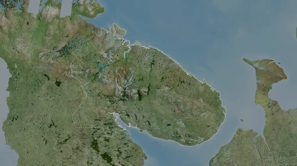 Murmansk Rusya Bölgesi Uydu Görüntüleri Ülke Alanına Göre Şekillendirilmiş Görüntüleme — Stok fotoğraf