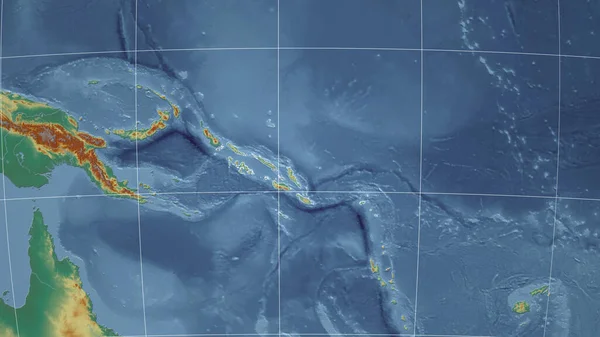 Islas Salomón Barrio Perspectiva Distante Con Contorno Del País Mapa — Foto de Stock
