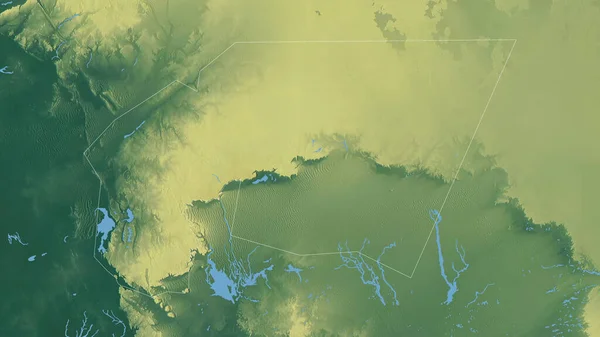 Tagant Region Mauritania Colored Relief Lakes Rivers Shape Outlined Its — Stock Photo, Image