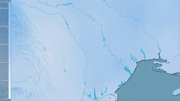 Precipitación Del Cuarto Más Frío Dentro Del Área Moldavia Proyección — Foto de Stock