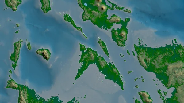 Masbate Prowincja Filipiny Kolorowe Dane Zacienienia Jeziorami Rzekami Kształt Nakreślony — Zdjęcie stockowe