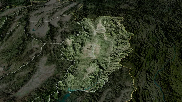 タイの州が拡大し 強調した 衛星画像 3Dレンダリング — ストック写真