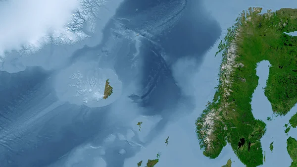 Noruega Perspectiva Close País Sem Esboço Imagens Satélite — Fotografia de Stock
