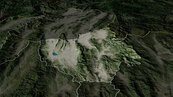 Phayao Provincia Tailandia Zoomed Destacó Imágenes Satélite Renderizado — Foto de Stock