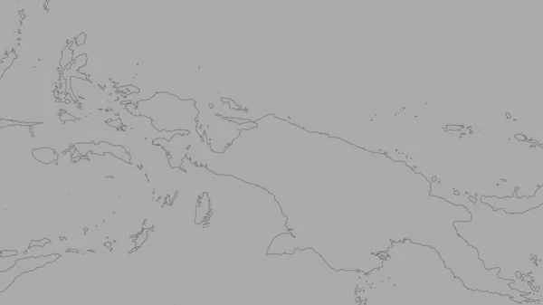 Shoreline Areas Adjacent Maoke Tectonic Plate Van Der Grinten Projection — Stock Photo, Image