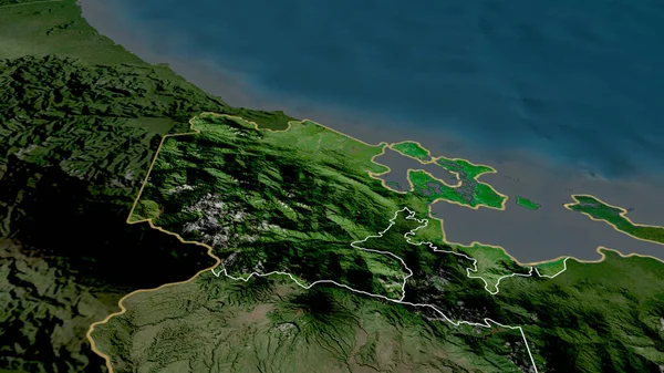 Bocas Del Toro Провінція Панами Масштабована Виділена Супутникові Знімки Візуалізація — стокове фото