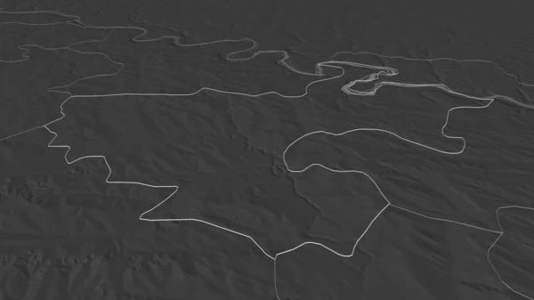 Zoom Sur Floresti District Moldavie Perspective Oblique Carte Altitude Bilevel — Photo