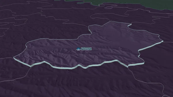 Μεγέθυνση Telenesti Περιοχή Της Μολδαβίας Εξωθημένη Λήθη Προοπτική Έγχρωμος Και — Φωτογραφία Αρχείου