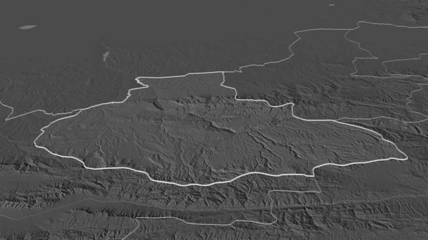Zoom Badghis Provincia Dell Afghanistan Delineato Prospettiva Obliqua Mappa Elevazione — Foto Stock