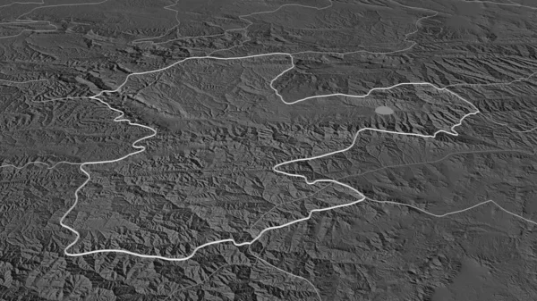 Zoom Bamyan Provincia Dell Afghanistan Delineato Prospettiva Obliqua Mappa Elevazione — Foto Stock