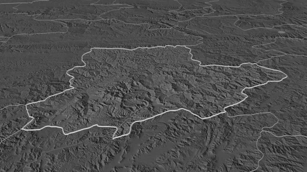 Ampliar Daykundi Provincia Afganistán Esbozado Perspectiva Oblicua Mapa Elevación Bilevel — Foto de Stock