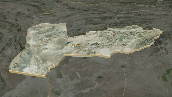 Ampliar Farah Provincia Afganistán Extruido Perspectiva Oblicua Imágenes Satélite Renderizado — Foto de Stock