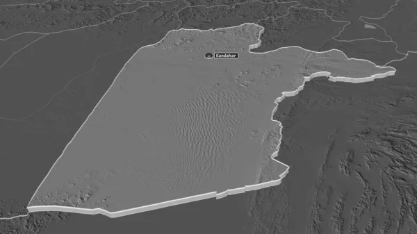 Увеличь Масштаб Кандагара Провинция Афганистан Непристойная Перспектива Карта Высоты Билевель — стоковое фото