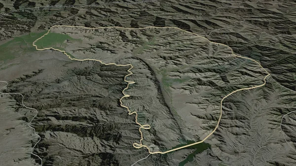 Увеличьте Изображение Каписы Провинция Афганистан Непристойная Перспектива Спутниковые Снимки Рендеринг — стоковое фото
