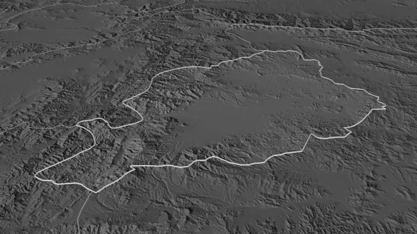 Acérquese Khost Provincia Afganistán Esbozado Perspectiva Oblicua Mapa Elevación Bilevel — Foto de Stock