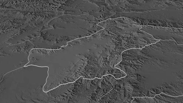 Ampliar Paktia Provincia Afganistán Esbozado Perspectiva Oblicua Mapa Elevación Bilevel — Foto de Stock