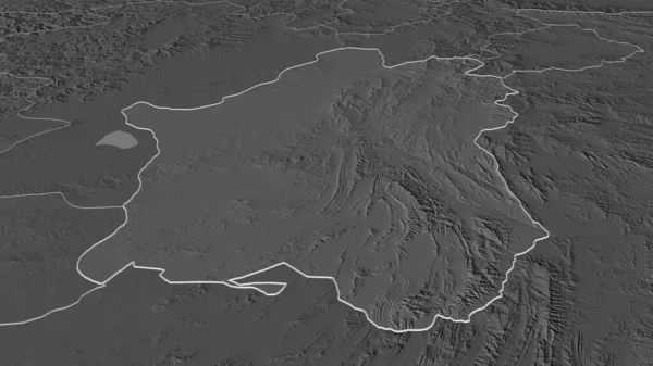 Ampliar Paktika Provincia Afganistán Esbozado Perspectiva Oblicua Mapa Elevación Bilevel — Foto de Stock