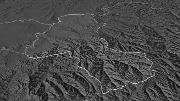 Acérquese Takhar Provincia Afganistán Esbozado Perspectiva Oblicua Mapa Elevación Bilevel — Foto de Stock
