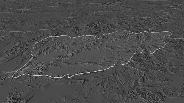 Ampliar Urozgan Provincia Afganistán Esbozado Perspectiva Oblicua Mapa Elevación Bilevel — Foto de Stock