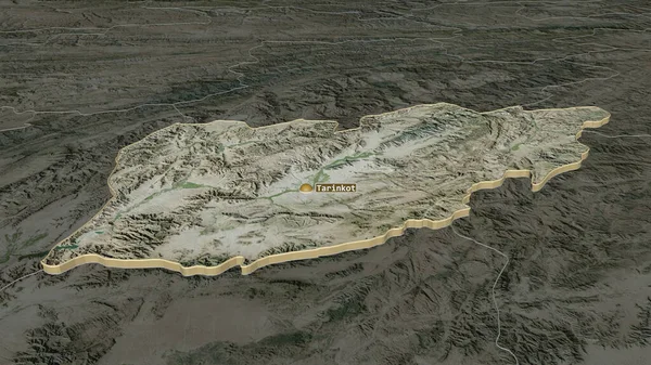 Ampliar Urozgan Provincia Afganistán Extruido Perspectiva Oblicua Imágenes Satélite Renderizado — Foto de Stock