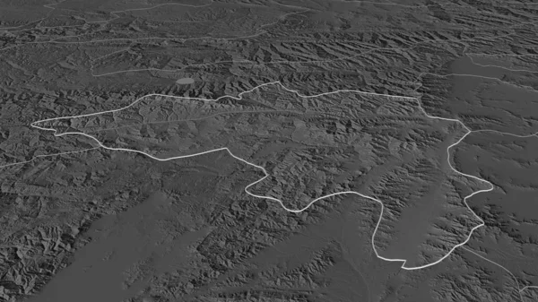 Zoom Wardak Provincia Dell Afghanistan Delineato Prospettiva Obliqua Mappa Elevazione — Foto Stock