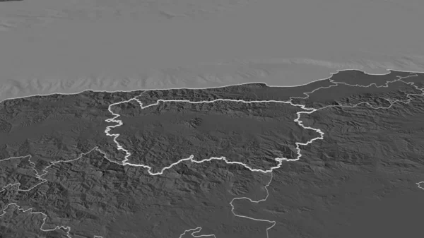 Ampliar Ain Defla Provincia Argelia Esbozado Perspectiva Oblicua Mapa Elevación — Foto de Stock