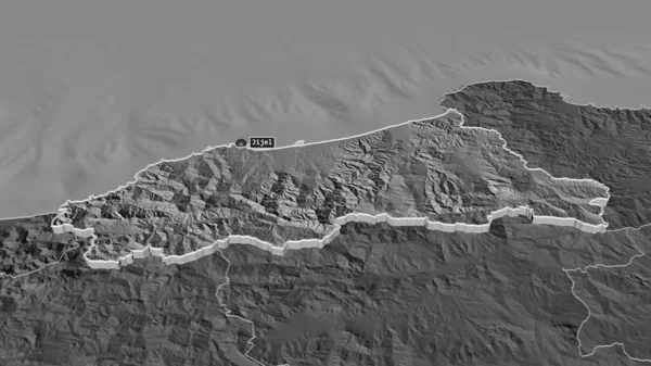 Увеличь Изображение Джижела Провинция Алжир Непристойная Перспектива Карта Высоты Билевель — стоковое фото