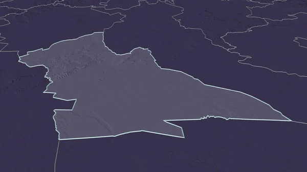 Увеличьте Изображение Лагуата Провинция Алжир Непристойная Перспектива Цветная Карта Административного — стоковое фото