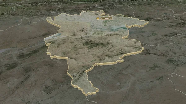 Zoom Sila Provincia Argelia Extruido Perspectiva Oblicua Imágenes Satélite Renderizado — Foto de Stock