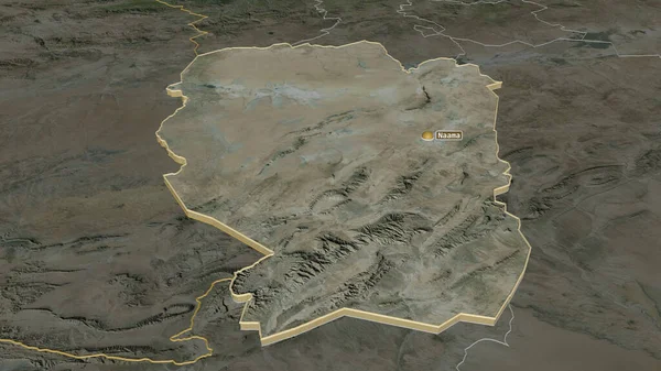 Přiblížit Naama Provincie Alžírsko Vytlačil Úhlová Perspektiva Satelitní Snímky Vykreslování — Stock fotografie